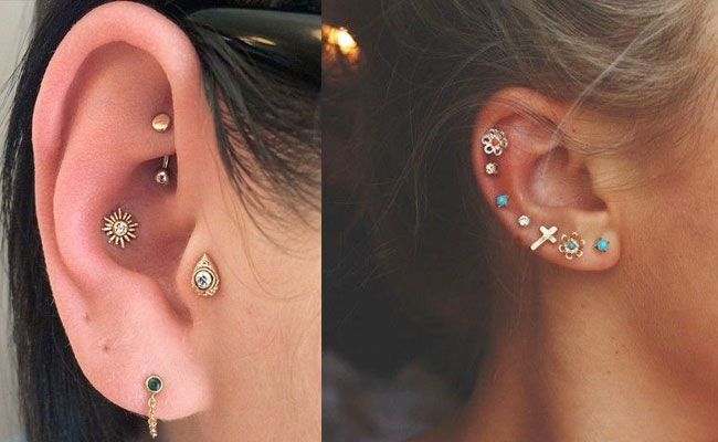 Tipos de piercing en la oreja