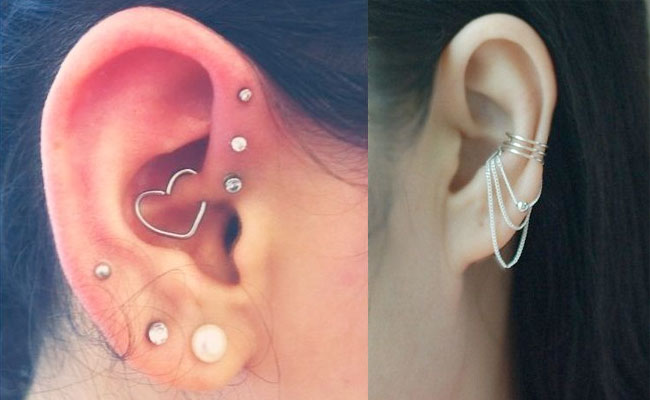 Piercing en la oreja joyería