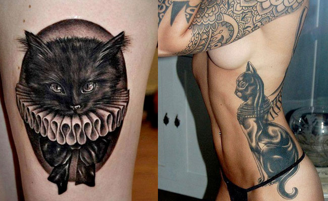 Tatuajes de gatos para mujeres y hombres